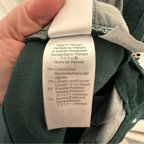 J. Crew 9" Vintage Straight Leg Corduroy Pine Green Pants Jeans Size 28 - Picture 5 of 5